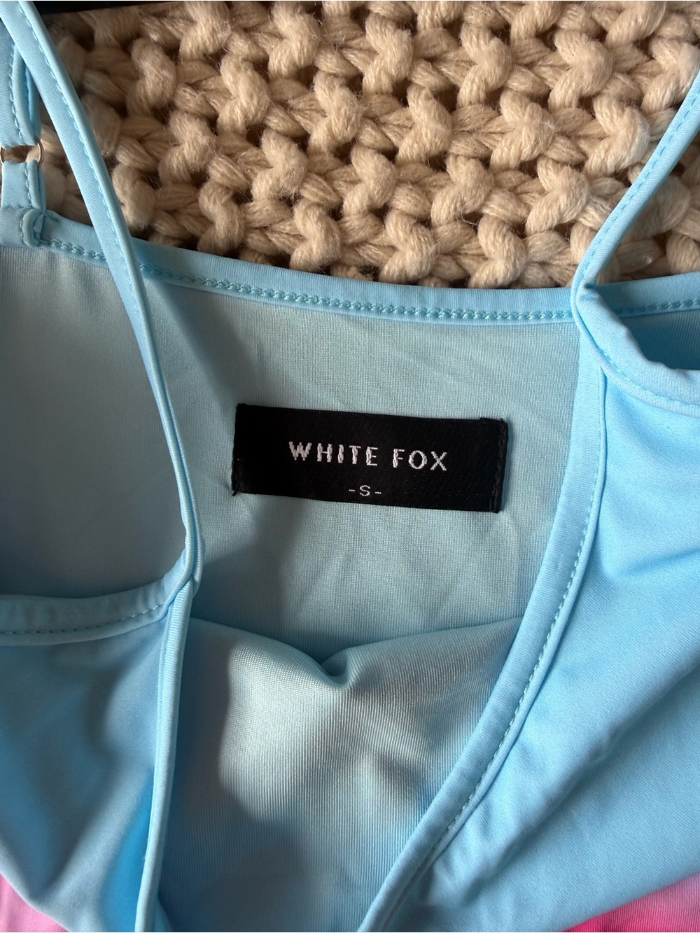 White Fox Maybe Later Mini Dress Malibu Breeze - Picture 2 of 3